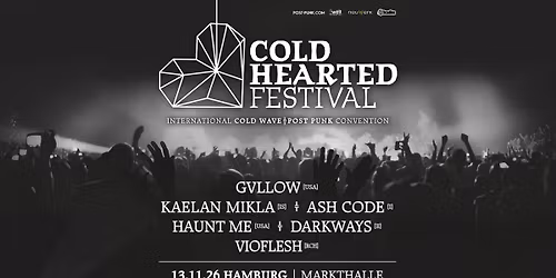 COLD HEARTED FESTIVAL 2026 \u2022 International Cold Wave \/\/ Post Punk Convention \u2022 HAMBURG