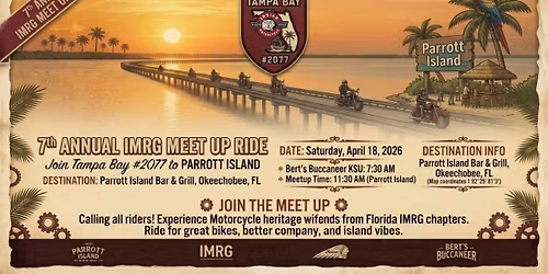 7th Annual IMRG Meet Up Ride \u2013 Tampa Bay #2077! \ud83c\udfcd\ufe0f\ud83d\udca8