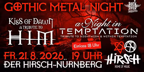GOTHIC METAL NIGHT | Kiss of Dawn & a Night in Temptation | DER HIRSCH \u2013 N\u00dcRNBERG