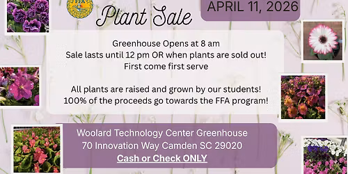WTC Kershaw FFA Spring Plant Sale 2026 