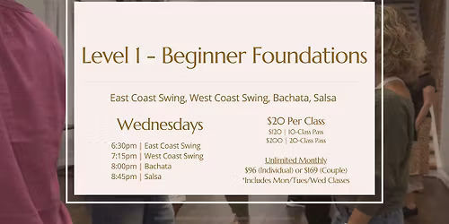 Level 1 Beginner Foundations to Social Dancing 