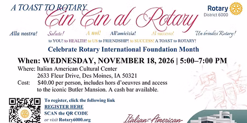 Cin Cin al Rotary - A Toast to Rotary