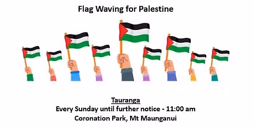 Tauranga - Flag Waving for Palestine