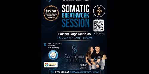 Somatic Breathwork Session | 90-Min Nervous System Reset, SomaYama\u00ae BREATH, Balance Yoga Meridian