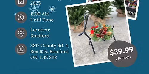 DIY Reindeer w\/ Fresh Flowers Workshop (Bradford Location)