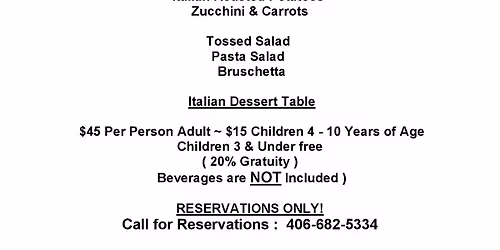 Easter Sunday Buffet 