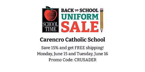 Carencro Catholic School Uniform Sale Days