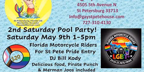 Casa del Merman Pool Party Fundraiser for Florida Motorcycle Riders
