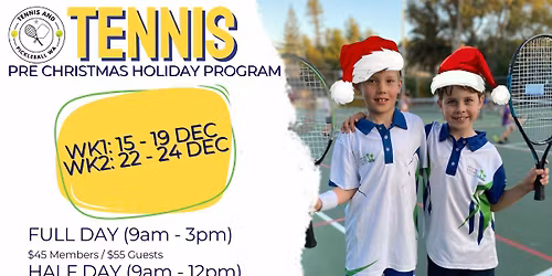 Tennis and Pickleball PRE Christmas Holiday Program WK1