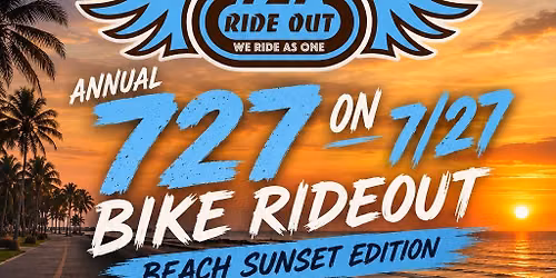 Annual 727 on 7\/27 rideout - beach sunset edition