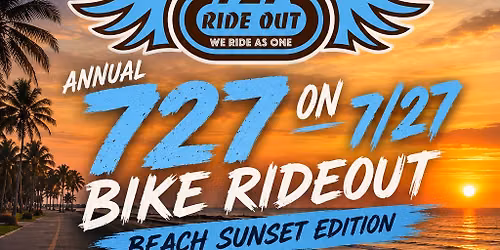 Annual 727 on 7\/27 rideout - beach sunset edition 
