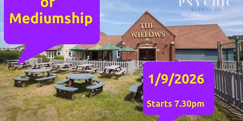 An Evening Of Mediumship at The Willows Blackburn 01\/09\/2026 at 7.30pm