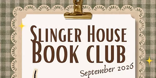 Slinger House September Book Club 