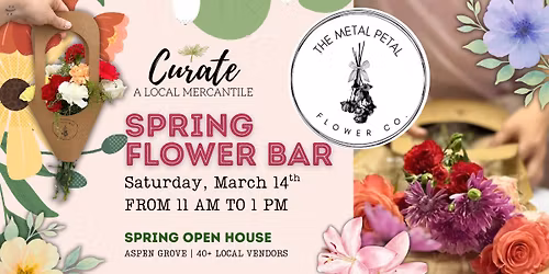 Spring Flower Bar with Metal Petal Flower Co.