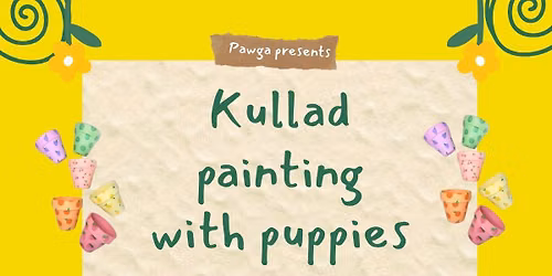 Pawga's Kullad Painting with Puppies at Mrs. Wilson\u2019s Cafe