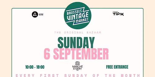 Brussels Vintage Market - 6 SEPTEMBER - MARCH\u00c9 HALLES SAINT GERY