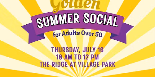 Golden Summer Social for Adults Over 50