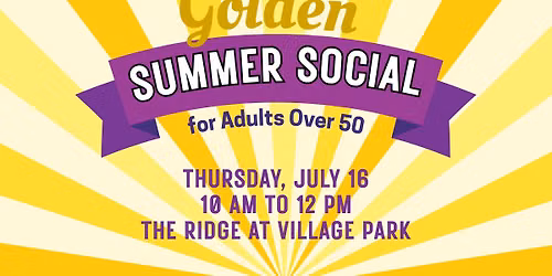 Golden Summer Social for Adults Over 50