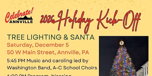 Annville Tree Lighting & Visit from Santa by Firetruck