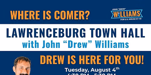 Lawrenceburg Town Hall with Drew