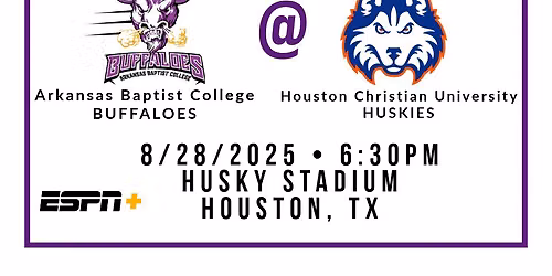 Arkansas Baptist Buffaloes at Houston Christian Huskies Football at Husky Stadium - TX