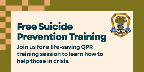 QPR Training (suicide prevention) FREE class