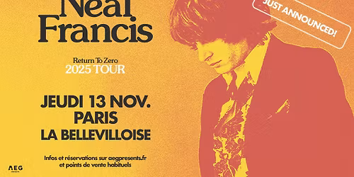 Neal Francis\u2022 La Bellevilloise \u2022 23 novembre 2025