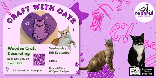 Wooden Craft Decorating with Cats!
