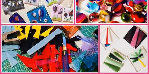 Fused Glass Double Workshop -Festive Glass Mobiles & Glass Gift Creations at Moseley Old Hall NT
