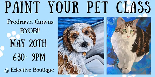 Paint Your Pet at the Studio 
