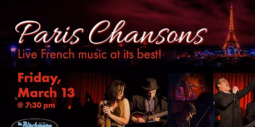 Paris Chansons in Alexandria, Virginia!   Live French Music At Its Best!