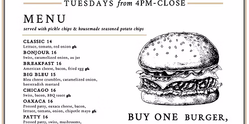 Burger Night Tuesdays