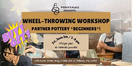 BOGO Pottery Workshop - Wheel Throwing! (6\/5; 7-9pm) Craft Art Night!