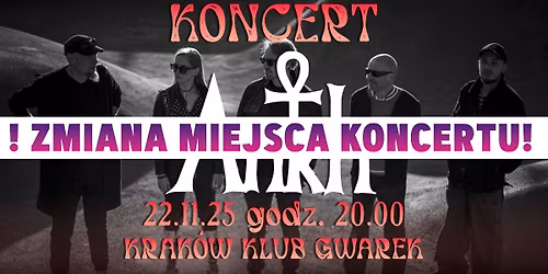Koncert Ankh | Krak\u00f3w - Klub Gwarek