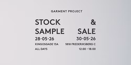 Garment Project Stock & Sample Sale