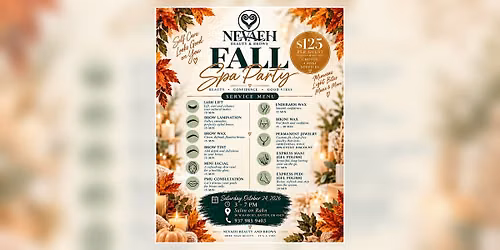 Nevaeh Beauty and Brows Fall Spa Party