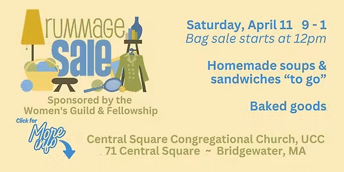 Spring Rummage Sale, 4\/11