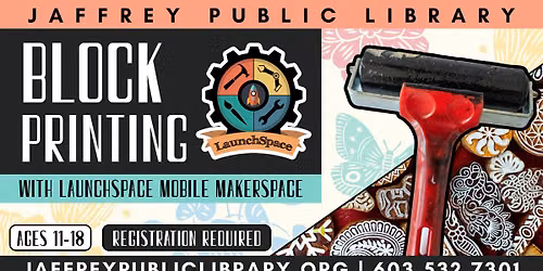 Block Printing with LaunchSpace Mobile MakerSpace