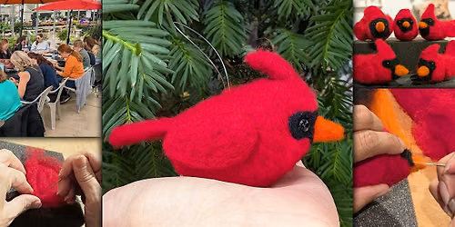 Needle Felt a Cardinal Ornament Workshop