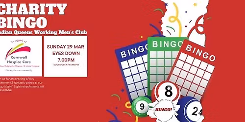 Charity Bingo for Cornwall Mount Edgecumbe Hospice