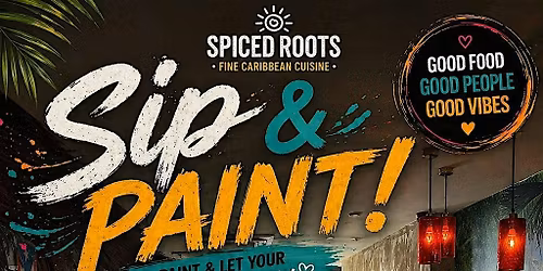 Sip & Paint at Spiced Roots | Caribbean Brunch Experience