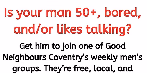 Men's social group - Finham (aimed at men age 50+)