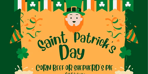 St.Patrick Day Dinner- American Legion Post 116-Open to Public Event