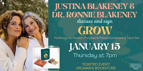Justina Blakeney & Dr. Ronnie Blakeney discuss & sign Grow