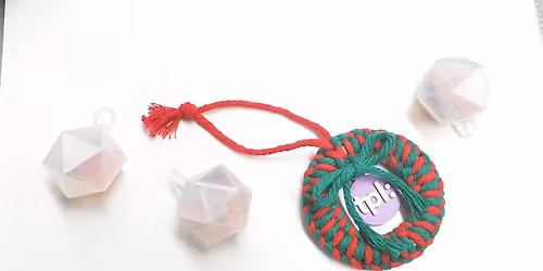 Macram\u00e9 a Christmas Ornament with 3D Printed Parts