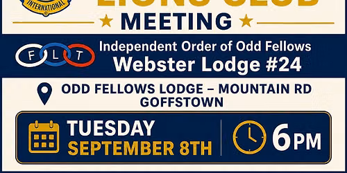 Goffstown Lions Board and Membership Meeting