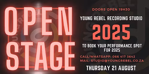Open Stage at Young Rebel Recording Studio