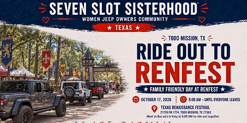 TEXAS - SSS Greater Houston Ride Out to RenFest
