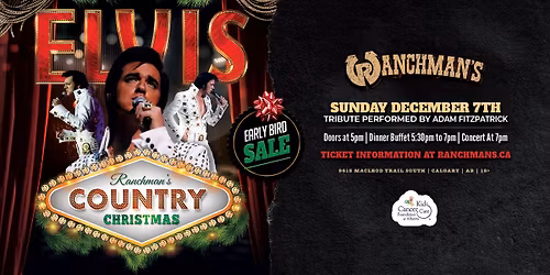 ELVIS COUNTRY CHRISTMAS DINNER SHOW AT RANCHMANS