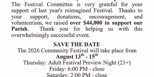 2026 Community Festival